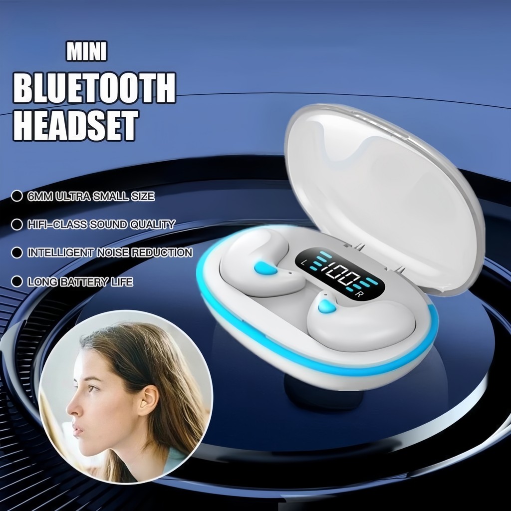 Tai nghe bluetooth không dây ngủ X55, hiệu ứng âm thanh nổi không mất, gọi rõ ràng, điều khiển nút, màn hình kỹ thuật số thông minh