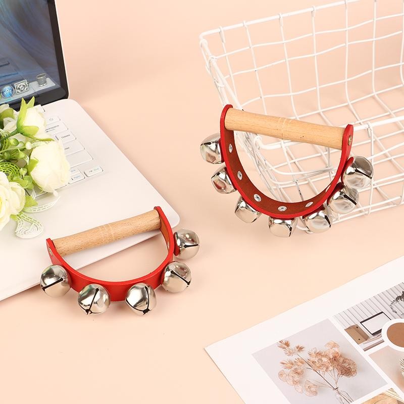 TMOY Chuông Tay Chuông Tay Với 5 Cái / 7 Chiếc Jingle Bells Tay Cầm Gỗ Nhạc Cụ Chuông Đồ Chơi Quà Tặng Cho Trường Học Âm Nhạc Lớp Chăm Sóc Ban Ngày Tại Nhà TCVN