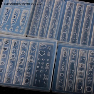 [savemoneyeveryday] Nail Art Khuôn Nơ Silicon Mềm 3d Khắc Cong Mẫu Dụng Cụ Đồ Dùng Nghệ Thuật Móng Tay Nghệ Thuật Phụ Kiện Quyến Rũ [vn]