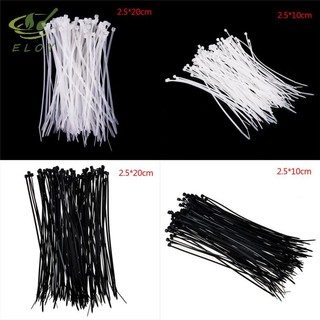 [ELOY] 100 Chiếc Thắt Lưng Trắng Đen Dây Cáp Zip Dây Tự Khóa Dây Buộc Cáp Nylon VN