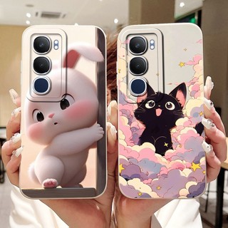 Dành Cho Vivo Y19s Pro Vỏ Hoạt Hình Mèo Thỏ Dễ Thương Mới Vivo Y19s Y 19S V2419 Vỏ Điện Thoại Silicon Mềm Bảo Vệ Ống Kính