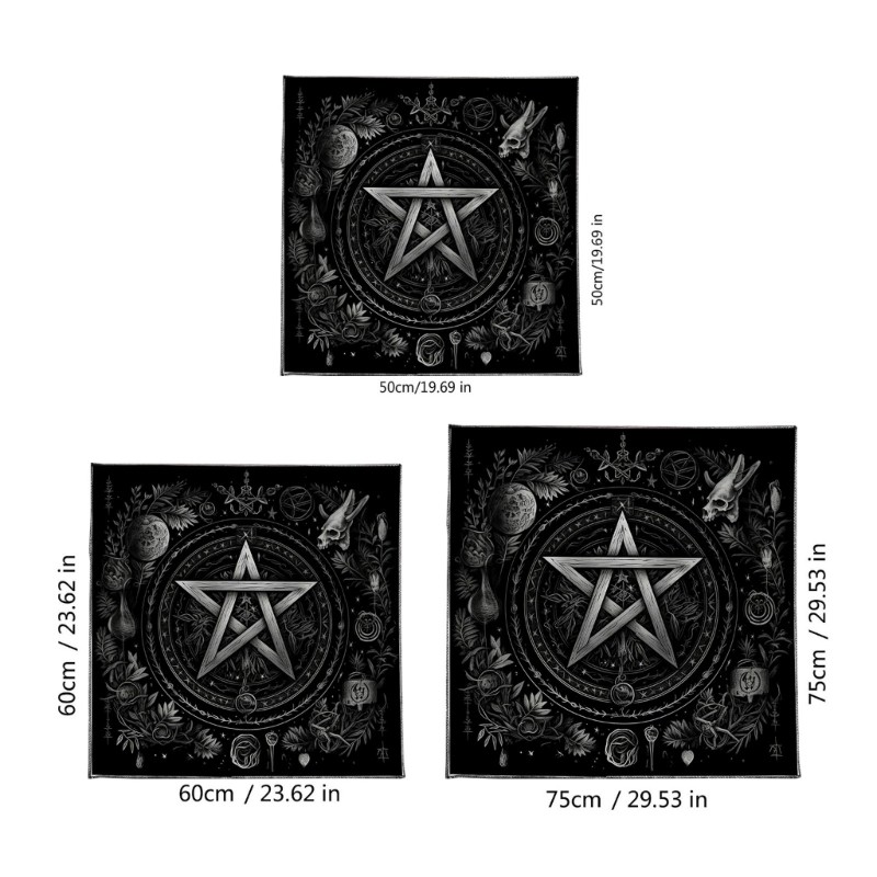 ELEGA Mặt Trăng Hoa Ngôi Sao Chiêm Tinh Khăn Trải Bàn Tarot Bói Toán Khăn Trải Bàn Altars Vải Bói Toán Bảng Trò Chơi Accessorie