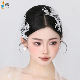 Retro Cô Dâu Ren Hoa Mũ Chống Trơn Trượt Đa Năng Làm Đẹp Cô Dâu Mũ Cho Nữ Và Bé Gái Kiểu Tóc Tiếp Liệu