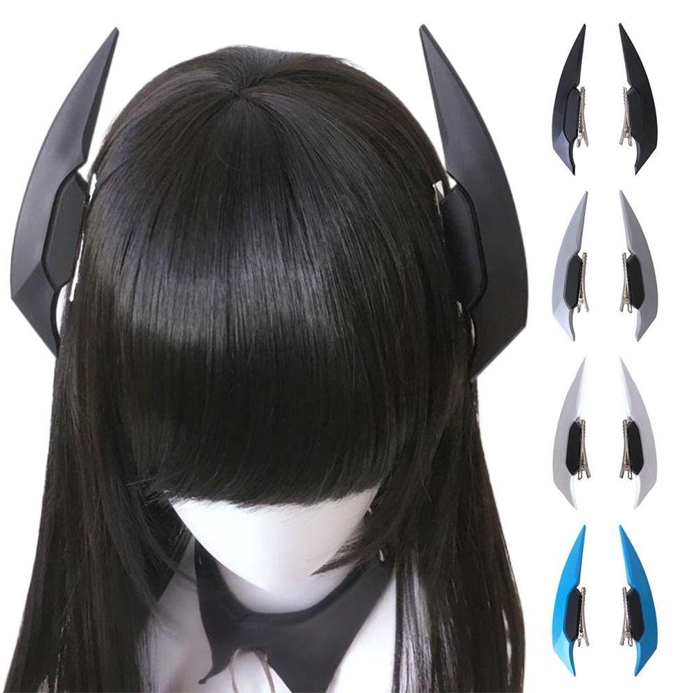 FEDAOG Kẹp Tóc Cyberpunk với Thiết Kế Quỷ Mũ, Phong Cách Goth Futuristic, Perfect cho Halloween và Cosplay