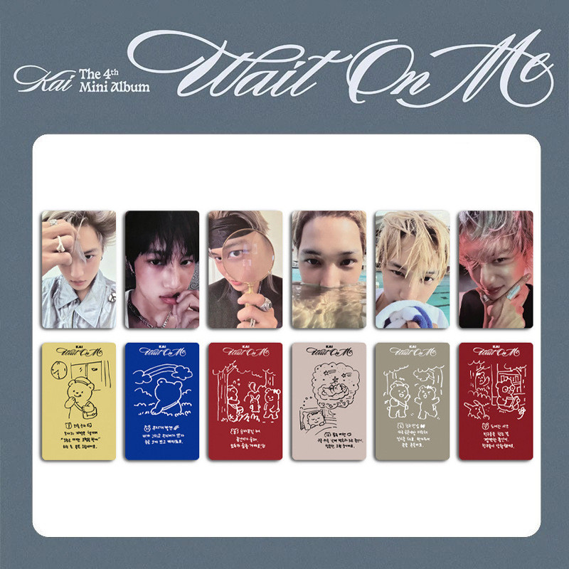 4-6 chiếc EXO KAI Wait On Me HELLO WORLD Lomo Cards 4 phút Album Solo Photocards BAEK HYUN CHEN XIUMIN SUHO Park Chanyeol D.O. Bưu thiếp Oh Se Hun YM