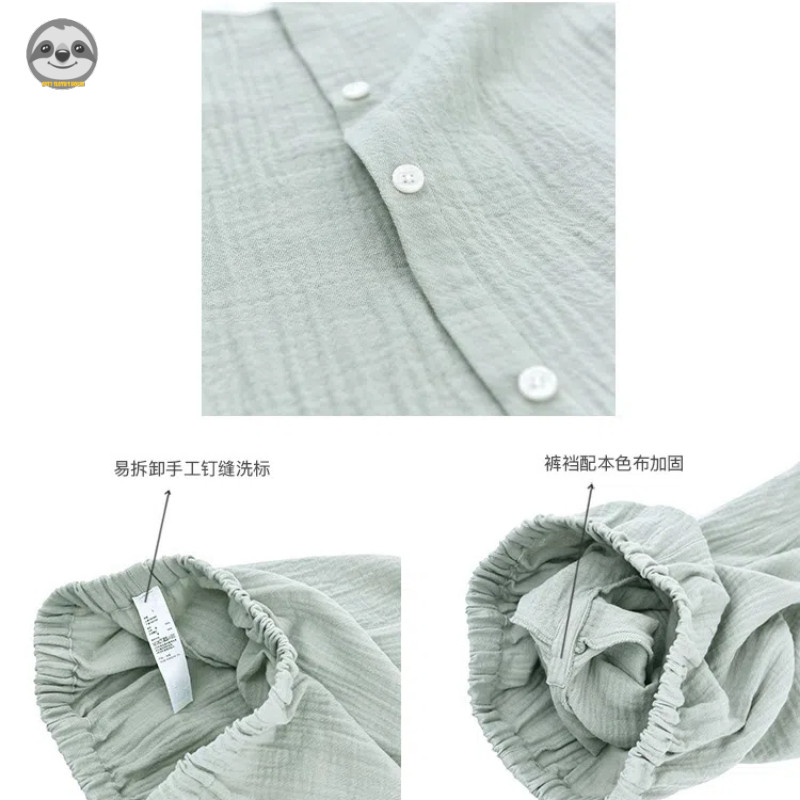 Phong cách Nhật Bản Muji Style / Bộ đồ ngủ liền mạch bằng vải tuyn / Bộ đồ mặc nhà dành cho nữ