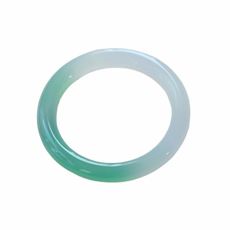 Vòng tay mã não tự nhiên Nữ Green Ice Sunny Lake Water Chalcedony Vòng tay cảnh quan Vòng tay ngọc bích
