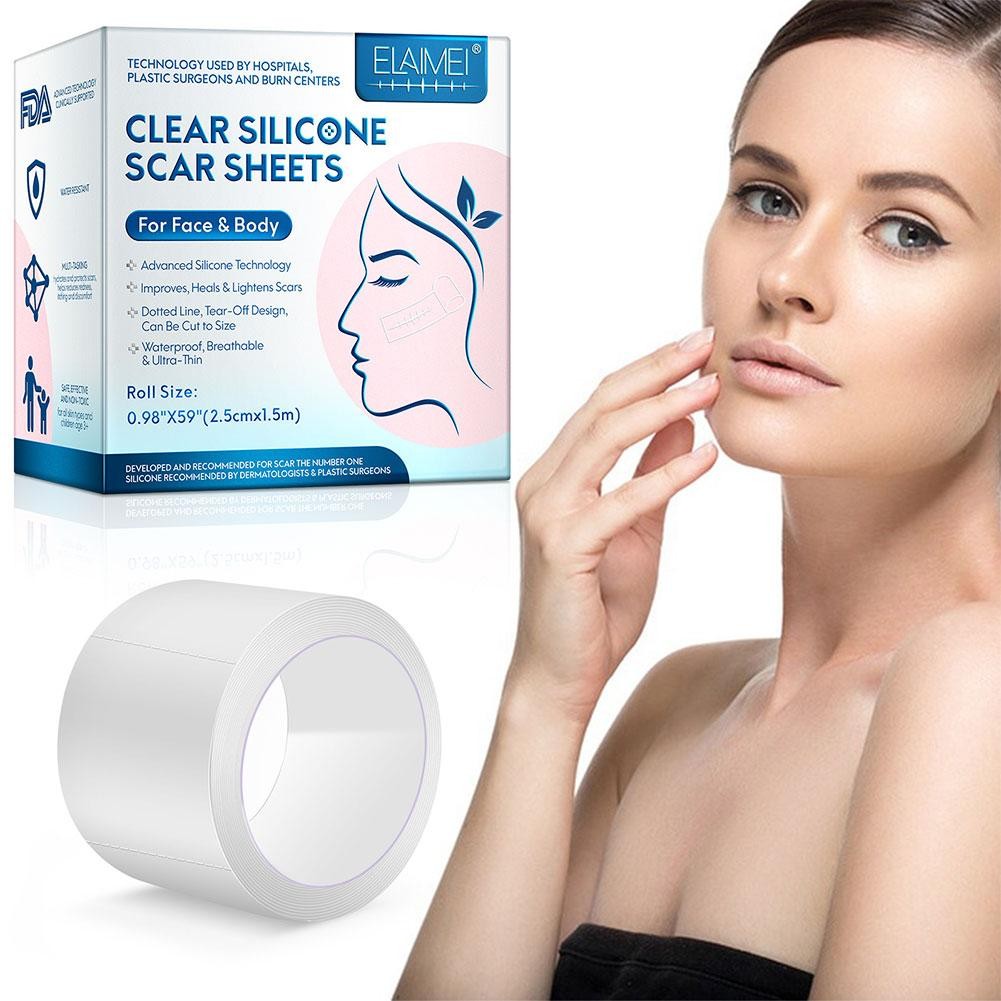 Tấm sẹo silicon 4cm Miếng dán sẹo Gel Hỗ trợ giảm mụn Tấm chăm sóc sẹo da L7e6