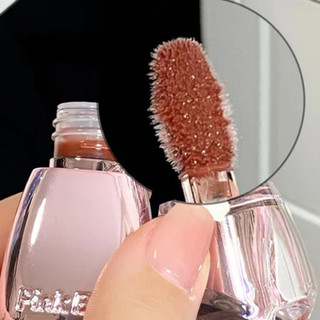 Gấu Hồng Nước Bóng Son Bóng Độ bão hòa thấp Giả-Không-Mặt Son Bóng Kéo Môi Bóng Nước Dưỡng Ẩm Trong Suốt Phủ Chống Dính Son Bóng