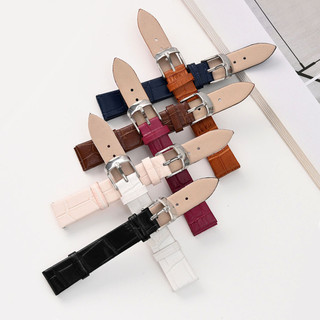 Dây đeo đồng hồ bằng da mềm siêu mỏng 18mm 20mm 22mm Dây đeo đồng hồ bằng da bò cho đồng hồ cơ thạch anh Nam Nữ Vòng tay chống nước Đen Nâu Trắng 12mm 14mm 16mm