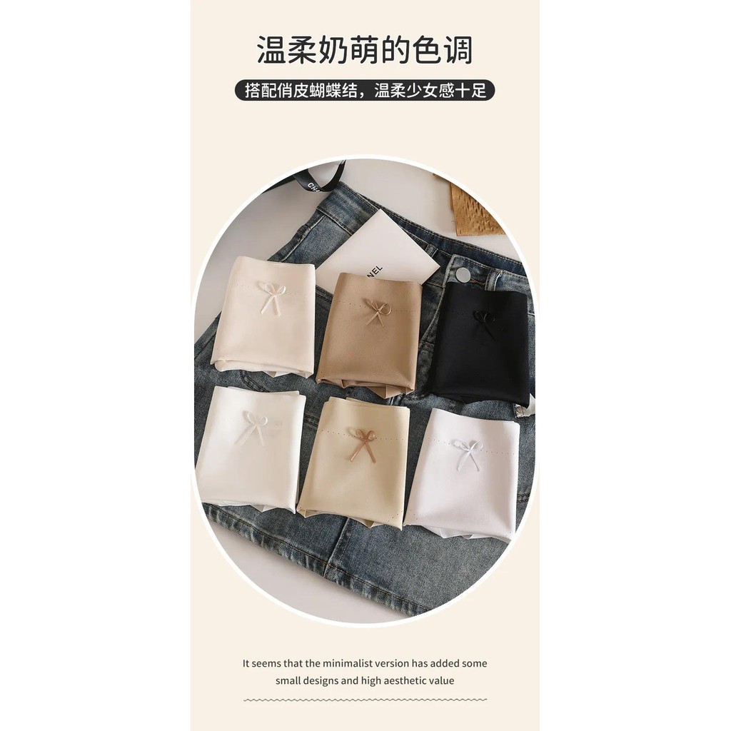 Quần Lót Da Sữa Liền Mạch Nữ Giữa Eo Cao Co Giãn Thoải Mái Băng Lụa Nguyên Chất Quần Đùi Cotton