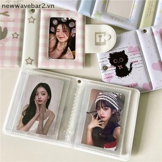 [Mới] Album Ảnh 3 Inch 32 Túi Black Fork Style ID Kpop Idol Hộp Đựng Thẻ Ảnh Bộ Sưu Tập Sách.