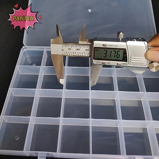 Pnpia 24 Lưới Nhựa Bảo Quản Hộp Đựng Trang Sức Ngăn Có Thể Điều Chỉnh Hộp Đựng Hạt Bông Tai Hộp Trang Sức Hình Chữ Nhật Hộp Đựng Boutique