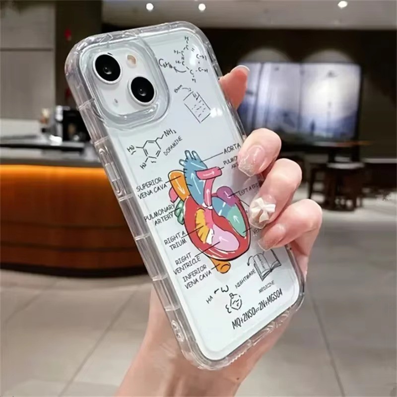 Ốp Lưng Cho Xiaomi Redmi Note 13 11 12 Pro Plus 5G 12S 11S 10 9 Pro Redmi 13C 12 12C 4G Công Thức Trái Tim Silicon Trong Suốt Mềm Chống Sốc
