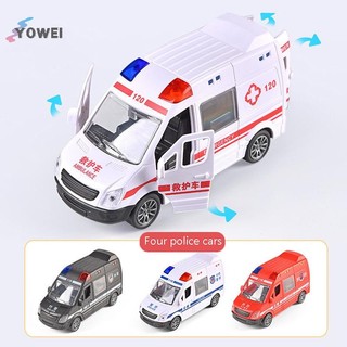 YOWEI Bệnh Viện Cứu Hộ Xe Cứu Hộ Xe Ô Tô Kim Loại Mô Hình Kéo Lại Âm Thanh Và Hợp Kim Ánh Sáng Diecast Đồ Chơi Ô Tô Cho Trẻ Em Bé Trai Quà Tặng VN