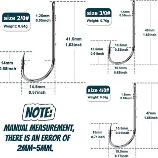 WARMTHCO 10 Móc Mồi Tôm Sống, Pickerel Khoảng Cách Rộng Lưỡi Câu Thép Carbon Cao, Câu Cá Bass Thép Carbon Cao Wacky Weedless Worm Fishing Hook Câu Cá Biển