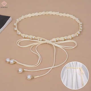 Thắt lưng ngọc trai nữ kim loại, dây xích mỏng trang trí, phụ kiện váy mới
