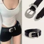 Thắt lưng Y2K đính kim cương giả thời trang dành cho nữ Thắt lưng da lấp lánh màu trơn hợp thời trang Cowboy Cowgirl Jeans Quần trang trí Thắt lưng mới