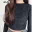 Áo Kiểu Croptop Cổ Tròn Lông Tay Dài, Áo Lông Ôm Body Có Độ Co Giãn Mềm Mịn_A417 Nữ Women Women