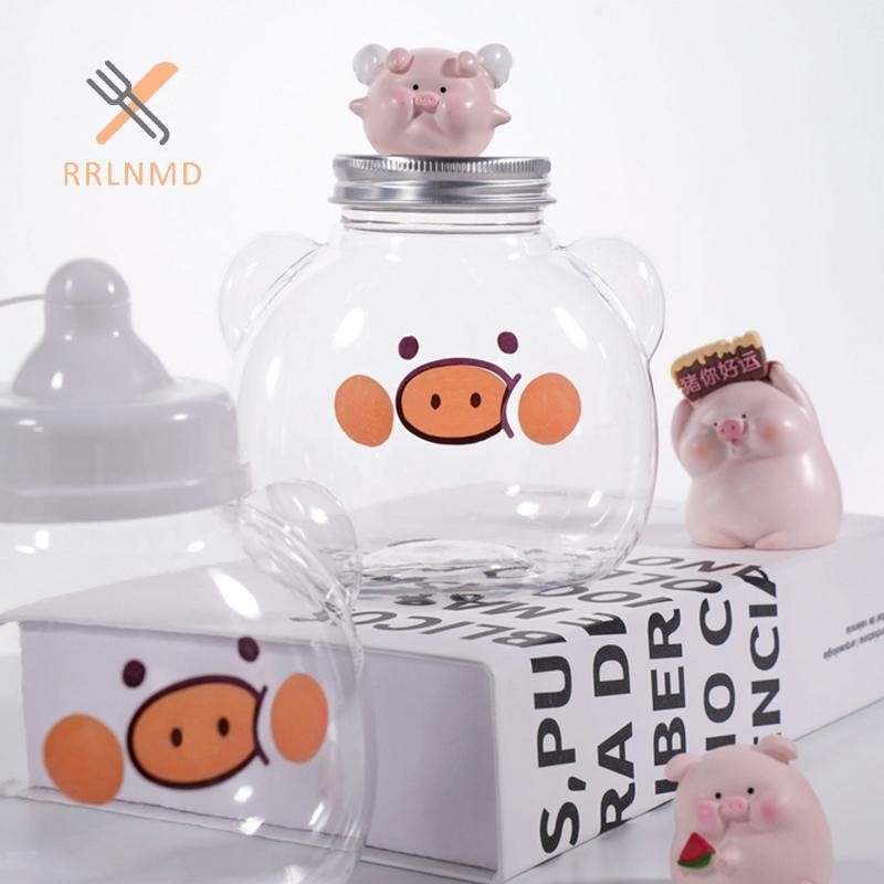 Rrlnmd 1 / 3 Chai Nước Kawaii Cho Trà Sữa Cà Phê Nước Uống Di Động Cốc Uống Nhà Trong Suốt Chai Nước Giải Khát MỚI