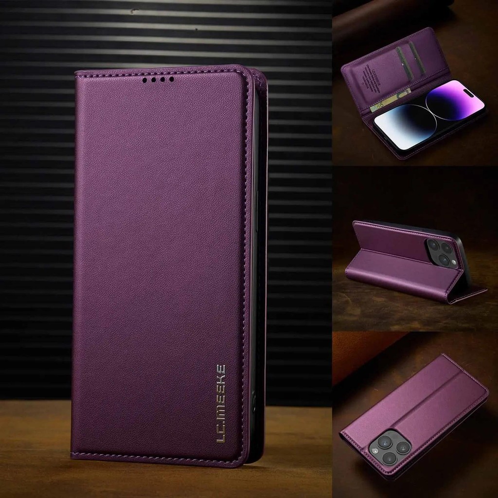 Ví Da Lật Có Giá Đỡ Thẻ Chân Đế Cho iPhone 16 Pro Max 15 14 Plus 13 12 Mini 11 XSMax XR X 78 SE 2020 2022 Vỏ Bảo Vệ