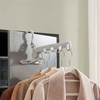 Móc treo quần áo di động 5 lỗ treo gắn cửa gấp gọn, Móc phơi đồ linh hoạt xoay 360 gắn mọi nơi trong nhà ALINE