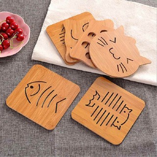Miếng Lót Nồi Cách Nhiệt Gỗ Ép Hình Ngộ Nghĩnh ALINE