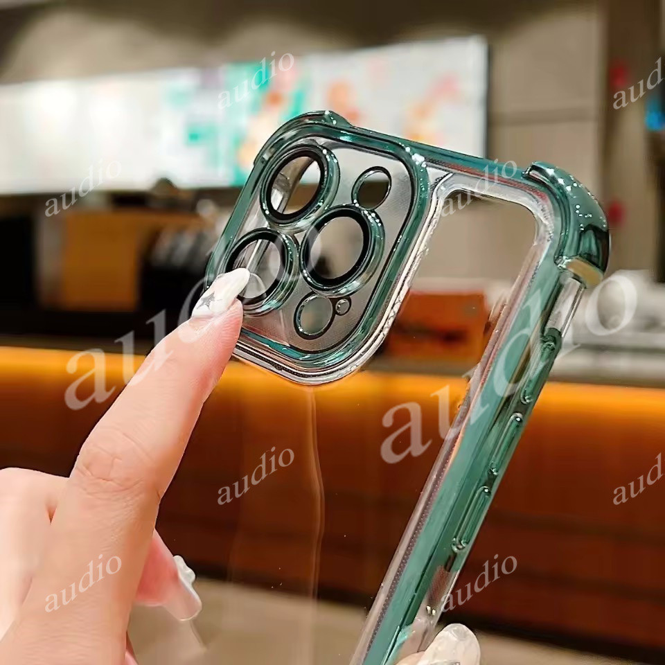 Ốp điện thoại trong suốt mạ bốn góc Redmi Note 14 Pro + 5G cho Redmi Note14 Pro Pro + 5G 4G Ốp lưng silicon mềm chống sốc sang trọng cho Redmi Note 14Pro 14Pro + 5G