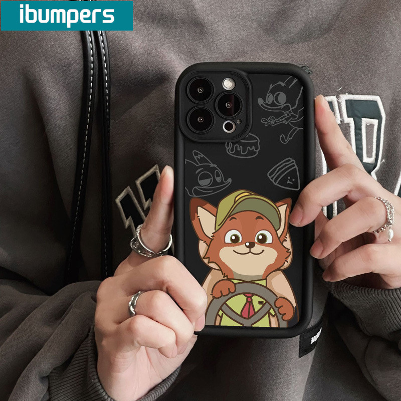 ibumpers Ốp Lưng IPhone Dễ Thương Ngộ Nghĩnh Nick Judy Drives Họa Tiết Cặp Đôi Ốp Điện Thoại Dày Dặn Silicon Mềm Chống Sốc Chống Bẩn Cho IPhone 16 15 14 12 13 11 Pro Max IP 7 8 Plus X XS XR