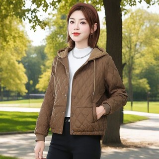 Áo khoác Cotton nhẹ mùa đông phong cách mới Áo khoác Cotton có mũ trùm đầu thời trang Áo khoác Cotton nhẹ