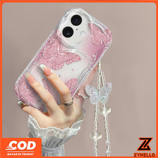 Ốp cho Oppo a3x A60 A79 5G A3 Pro A38 A18 A57 A58 A98 A78 a17k A55 A54 A16 A15 A77 A74 A93 A92 A12 A3S A5 A7 A5S a15s A31 A53 A76 dây đeo bướm pha lê đơn giản chống sốc TPU