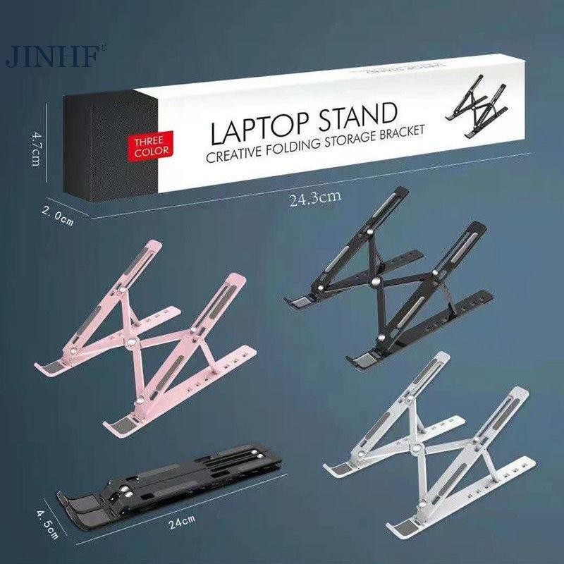 JINHF 8 Gear Có Thể Gập Lại Giá Đỡ Laptop Di Động Máy Tính Xách Tay Hỗ Trợ Đế Có Thể Điều Chỉnh Nâng Làm Mát Phụ Kiện Laptop HOT