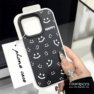 ibumpers Ốp Điện Thoại iPhone Họa Tiết Mặt Cười Ngọt Ngào Đơn Giản Cho IPhone 16 15 14 12 13 11 Pro Max IP 7 8 Plus X XS XR Ốp Lưng Mỏng Silicon Mềm Da Họa Tiết