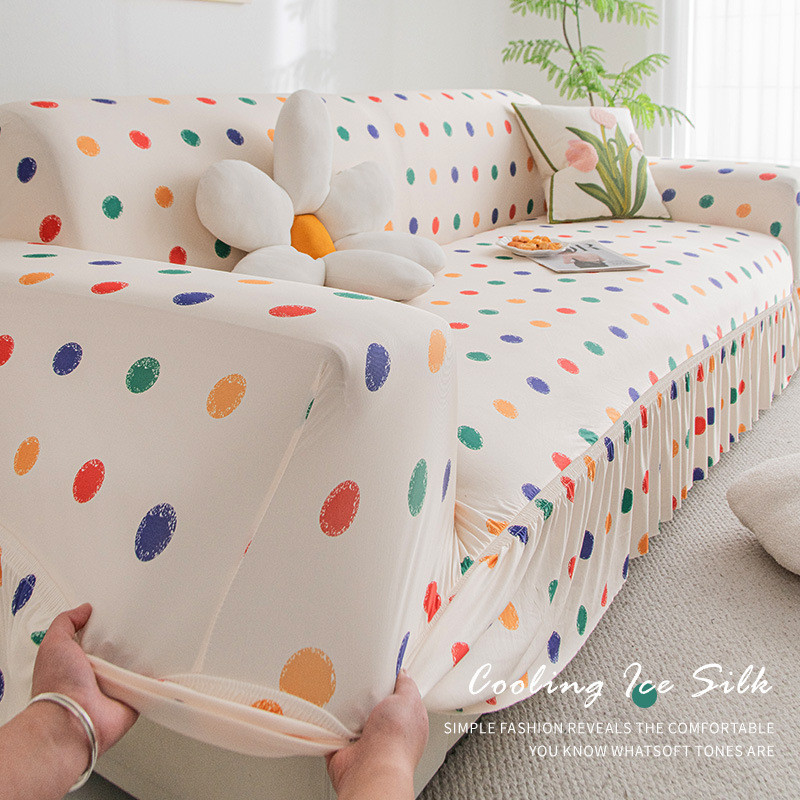 Chống Trơn Trượt Bao Gồm Tất Cả Bụi Sofa Bọc Váy Co Giãn Sofa Bọc Có Váy Cho Phòng Khách