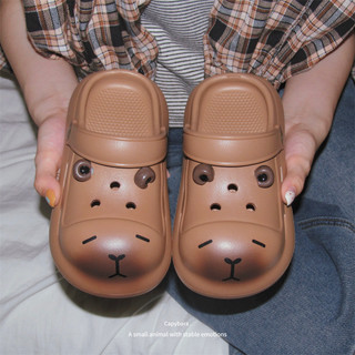XIXITIAO Giày Sandal Nam Nữ Vui Nhộn Mùa Hè 2025 Phong Cách Mới EVA Đế Mềm Cá Tính Kapibara Cha Mẹ-Con Đi Biển Lỗ Giày