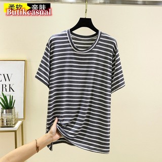 Nam Áo Thun Tay Ngắn Sọc Rời Phù Hợp Mùa Hè Và Hàng Ngày