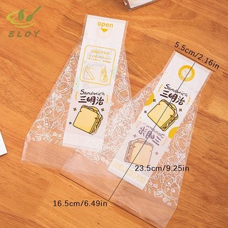 [ELOY] 100 Chiếc Sandwich Nhựa Bao Bì Túi Tam Giác Trong Suốt Cho Bánh Mì Mông Túi Trang Trí Tiệc Sinh Nhật Điều Trị VN