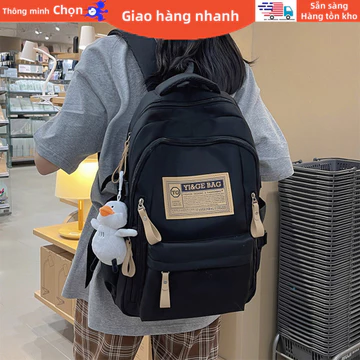 Women's Korean-Style Nylon Backpack – Water-Resistant, for School