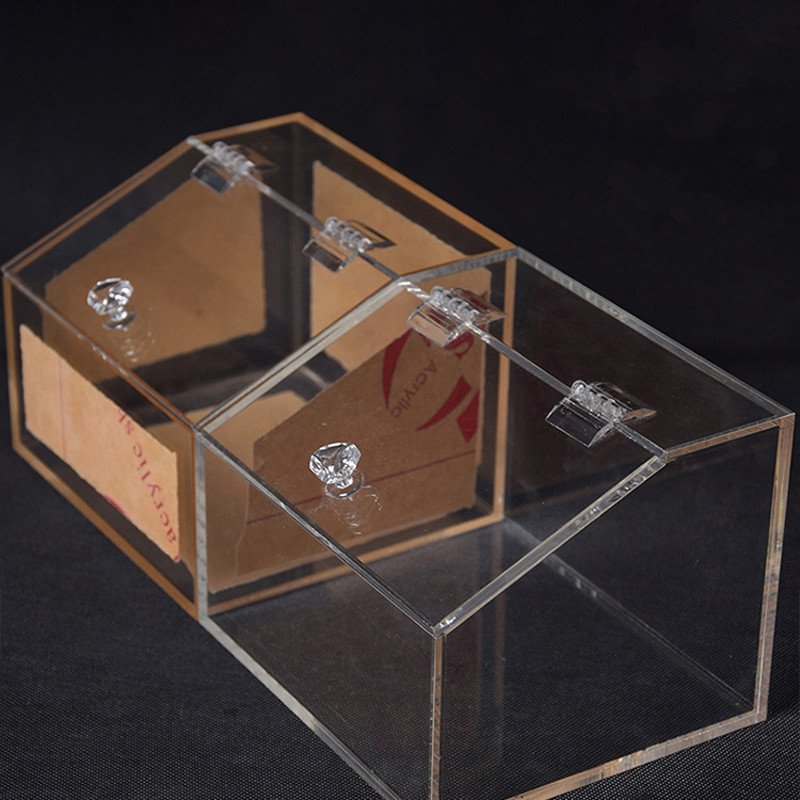 10 Chiếc Nhựa Trong Suốt Gấp Bản Lề Bền Trong Suốt Acrylic Bản Lề Dụng Cụ Tủ Phần Cứng Nội Thất Tủ Cửa Bản Lề