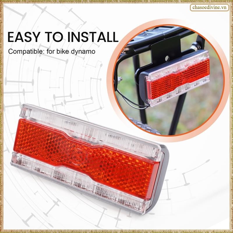 [K O G X] Đèn hậu xe đạp Dynamo có đèn đỗ xe AC 6V 0.5W Đèn hậu xe đạp LED Phù hợp với lỗ gắn 50mm Giá đỡ xe đạp Đèn vận chuyển