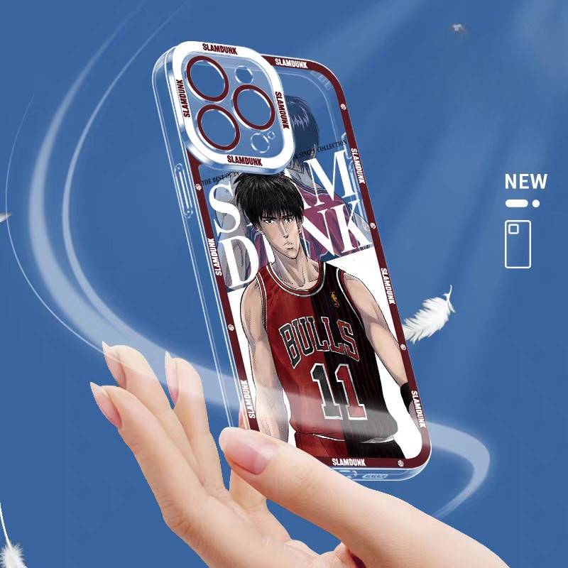 Ốp Lưng Cho Samsung Galaxy A06 A05 A05S A14 A15 A33 A73 A34 A35 A12 S20 A7 2018 Vỏ Điện Thoại Sang Trọng Slam Dunk Anime Sakuragi Rukawa Chống Sốc Mát Mềm Trong Suốt