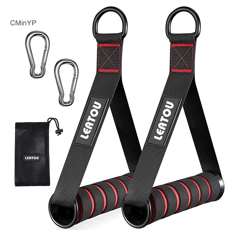 Cminyp D-Ring Kim Loại Tay Cầm Cáp Hạng Nặng Có Móc Cho Yoga, Tập Luyện, Dây Điện