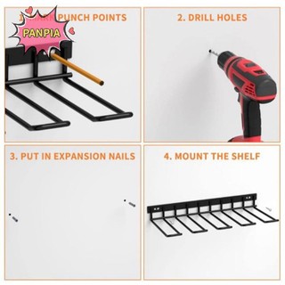 Pnpia Giá đỡ dụng cụ Máy khoan điện Giá đỡ treo tường Dụng cụ tổ chức Cờ lê Kệ lưu trữ Boutique