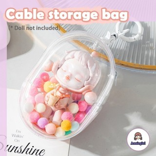 Du lịch Di động Sản phẩm kỹ thuật số Dây kéo Túi lưu trữ trong suốt Cáp dữ liệu USB Tổ chức Tai nghe Hộp lưu trữ điện tử