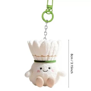 [Giao hàng từ Việt Nam] Móc khóa búp bê cầu lông EARTHLYCO, Đồ chơi nhồi bông Kawaii sáng tạo, Quà tặng mềm Mặt dây chuyền ba lô hoạt hình
