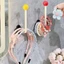 Móc treo vải YICA, Móc lưu trữ băng đô treo tường hình chữ L, Giá đựng đồ nhà bếp Dopamine miễn phí