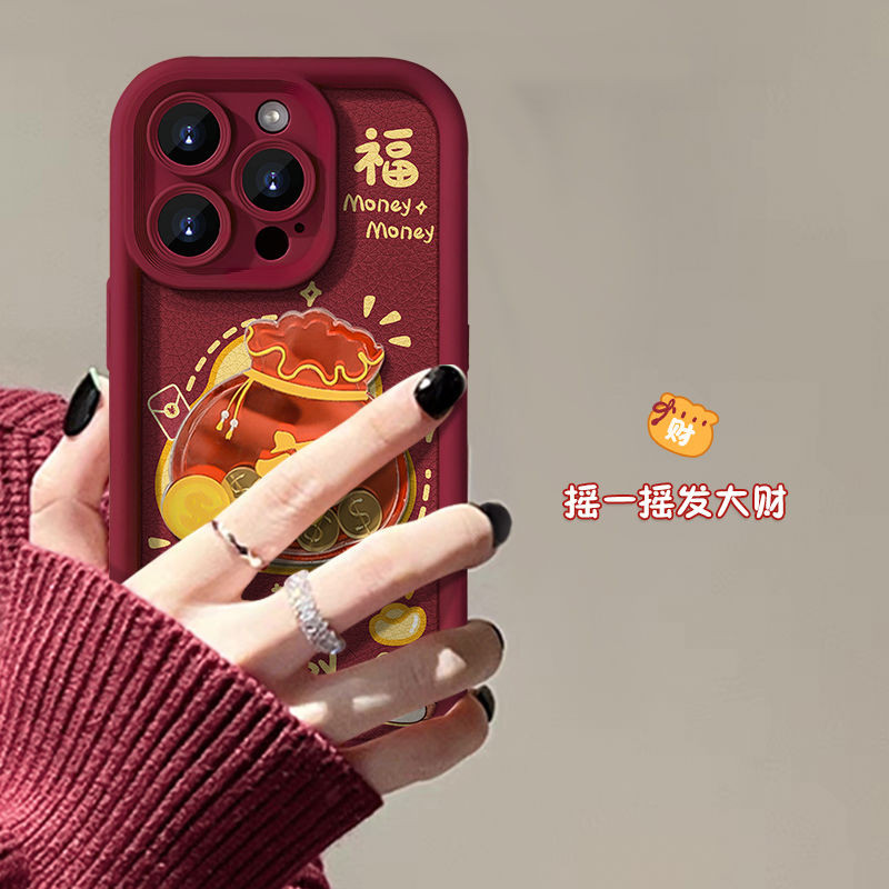 Ốp Điện Thoại Cho Xiaomi Mi 11 12 Lite 12T 13T POCO X3 X6 PRO 5G X4 X5 GT F3 F4 M3 Dễ Thương Tết Nguyên Đán 3D Dễ Thương May Mắn Đồng Xu Bỏ Túi Silicon Lỏng