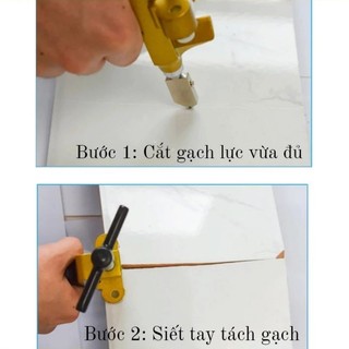 Bộ Dụng Cụ Dao Cắt Kính, Gạch 2 in 1 Cầm Tay Dạng Mở Nhanh Đa Năng Gồm 1 Máy Và 3 Lưỡi FE123