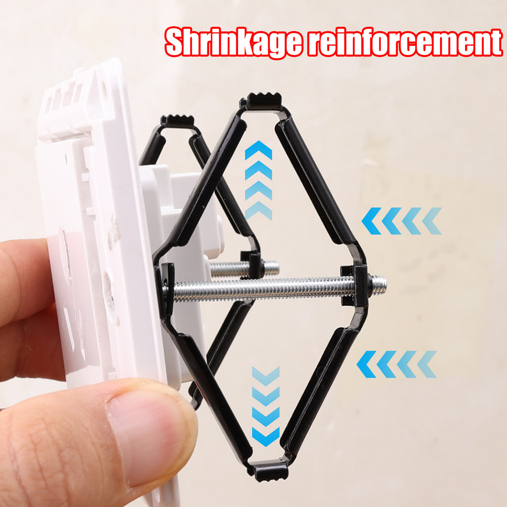 5 Cái 86 Loại Cassette Repairer Dark Box - Switch Old Socket Box - Ổ cắm cố định Thanh hỗ trợ - Hộp ổ cắm tường Bộ phận cố định - Công cụ sửa chữa hộp vít - Sửa chữa điện tại nhà