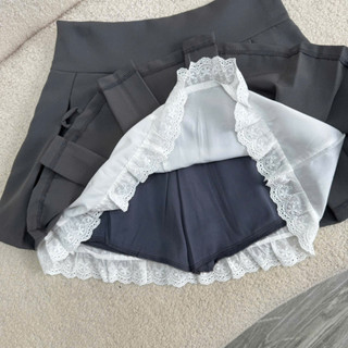 Chân Váy Bigsize Nữ Dáng Tennis Xếp Ly Ngăn 2 Lớp Phối Ren Dễ Thương Cho Chubby CV419